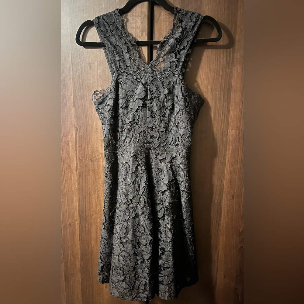 Elegant Black Lace Sandro Cocktail Dress